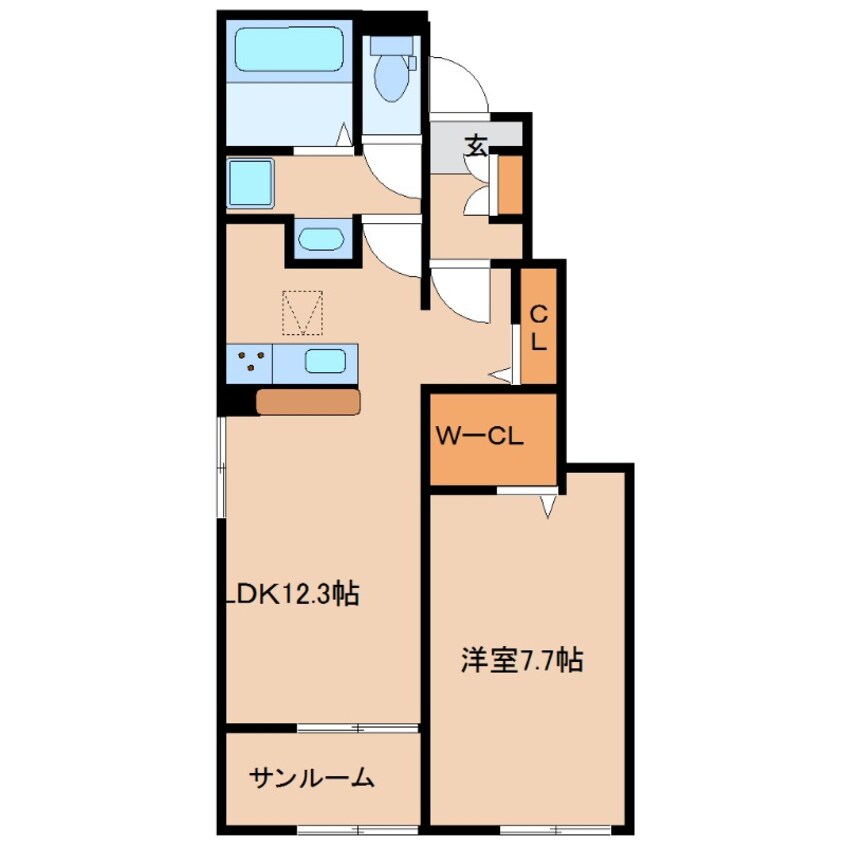 間取図 サンライズ光山　Ⅰ