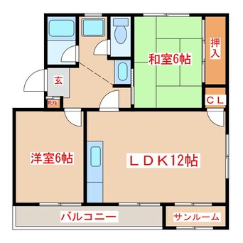 間取図 サンシャイン東谷山