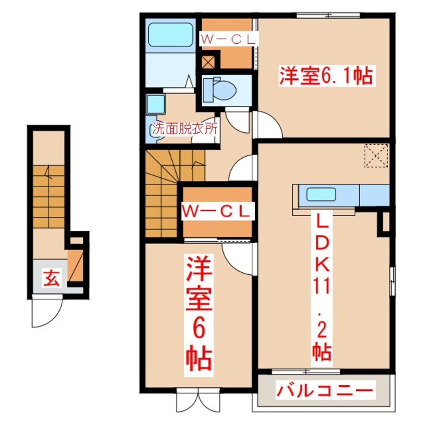 間取図 イブライフ・ヒロ　Ｂ