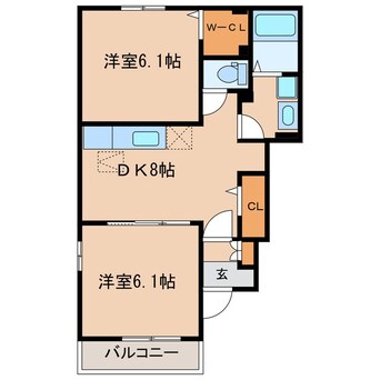 間取図 ビレッジヒルズ　Ｂ