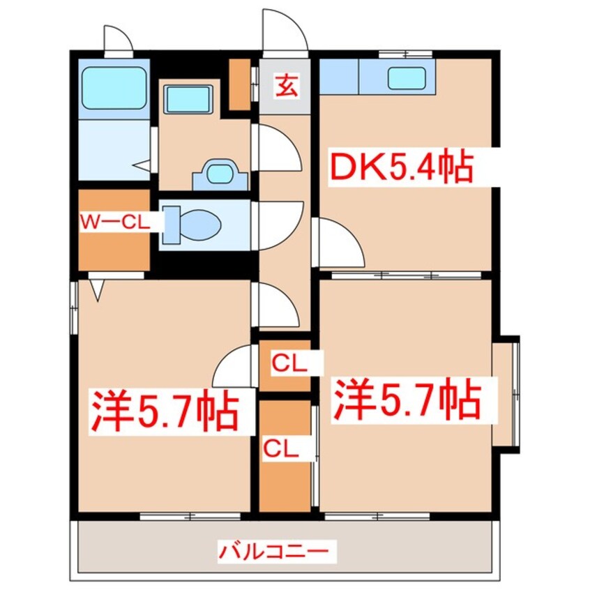 間取図 メルベーユ　Ａ棟