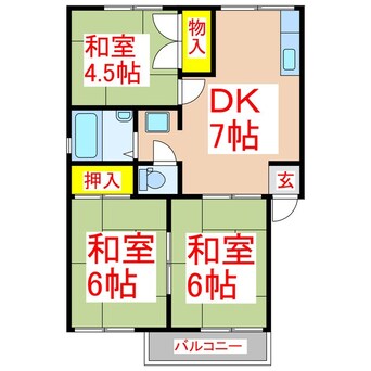 間取図 コーポタカオ