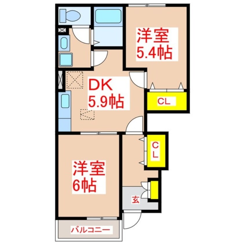 間取図 カーサフィオーレＫ