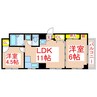 サンロイヤル新屋敷 2LDKの間取り