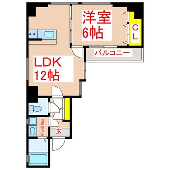 間取図 鹿児島市電１系統（バス）/いづろ通 徒歩6分 3階 築15年