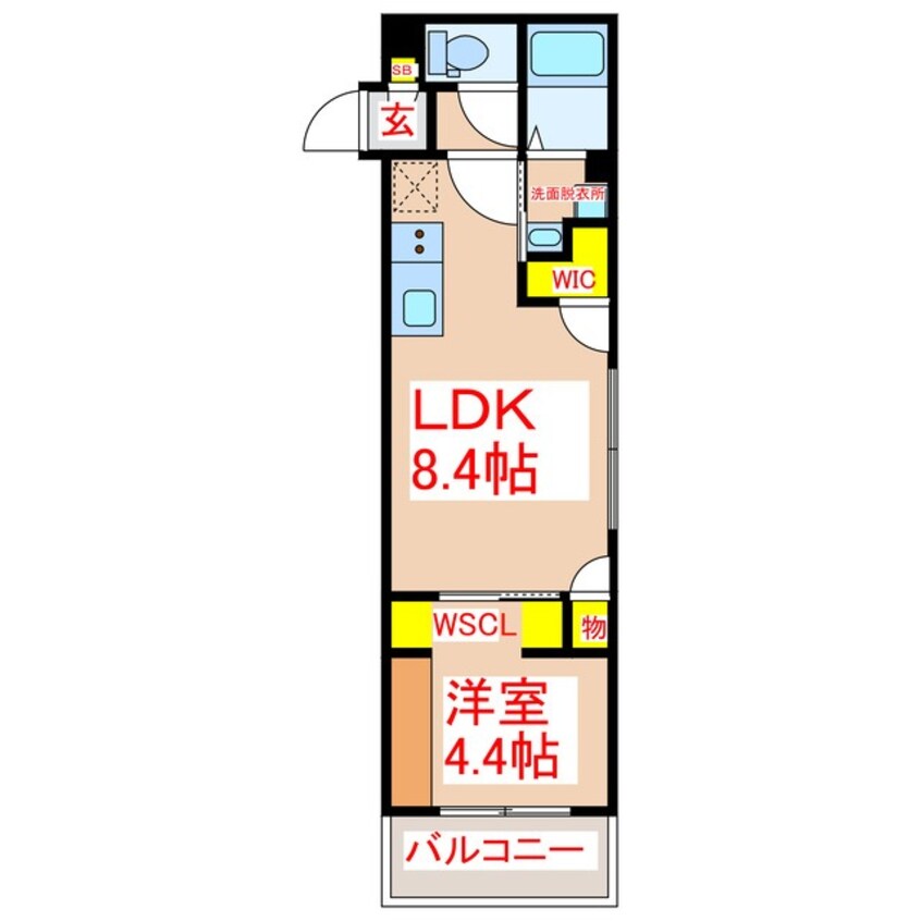 間取図 Ｂｒｉｌｌａｎｔｅ　Ｐａｌａｚｚｏ