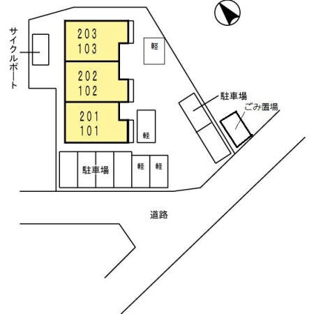 駐輪場配置図 セントポーリア