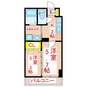 間取図 パラディーゾ城南