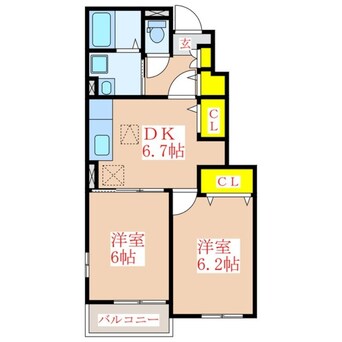 間取図 シエル　ブルー　Ⅰ