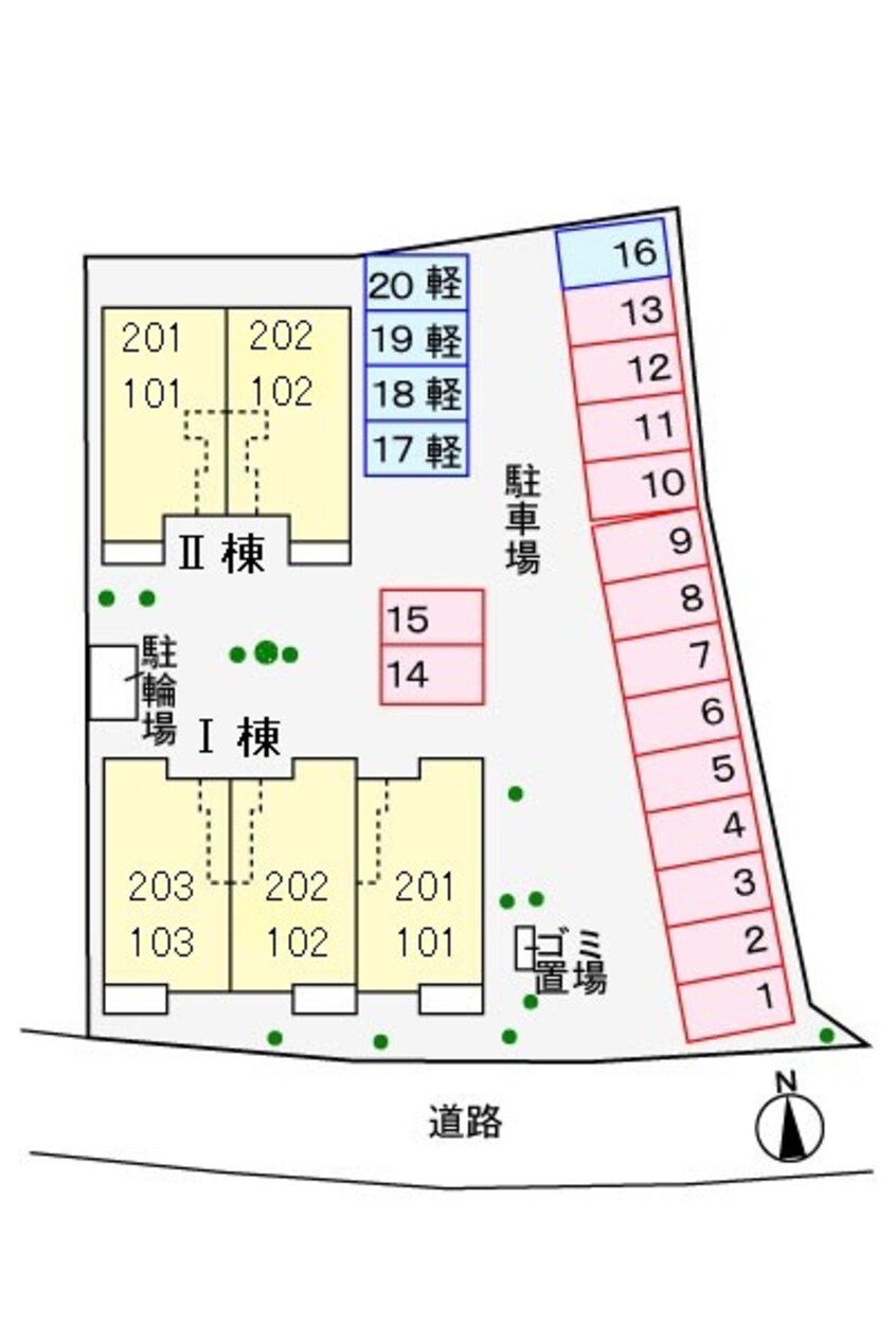 駐車場配置図 シエル　ブルー　Ⅰ