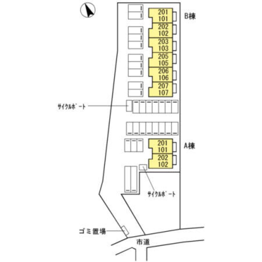 駐車場配置図 クリエイティブ　Ｂ棟