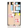 パークサイド染河 1LDKの間取り