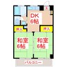 アスカビル 2DKの間取り