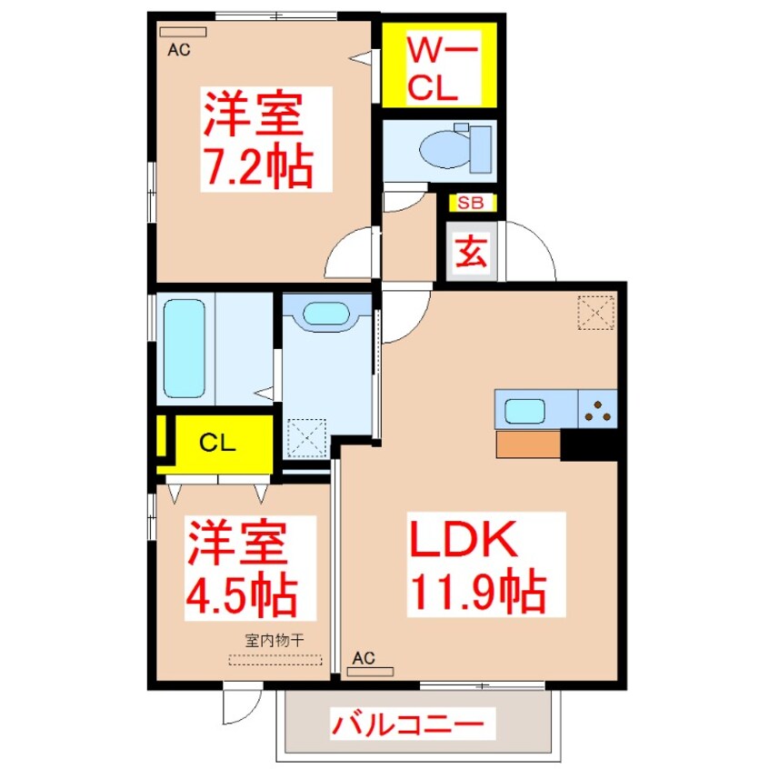 間取図 フォルトゥーナ　A棟