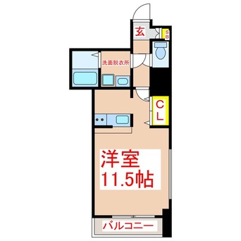 間取図 鹿児島市電１系統（バス）/いづろ通 徒歩6分 4階 築15年