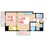 Ｓｏｕｔｈ　Ｃｏｕｒｔ　南林寺 1LDKの間取り