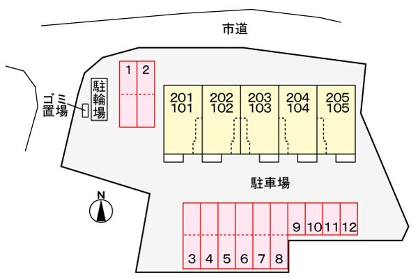 駐車場配置図 イーグルコートⅡ