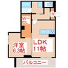 シャーメゾン大龍Ａ棟 1LDKの間取り