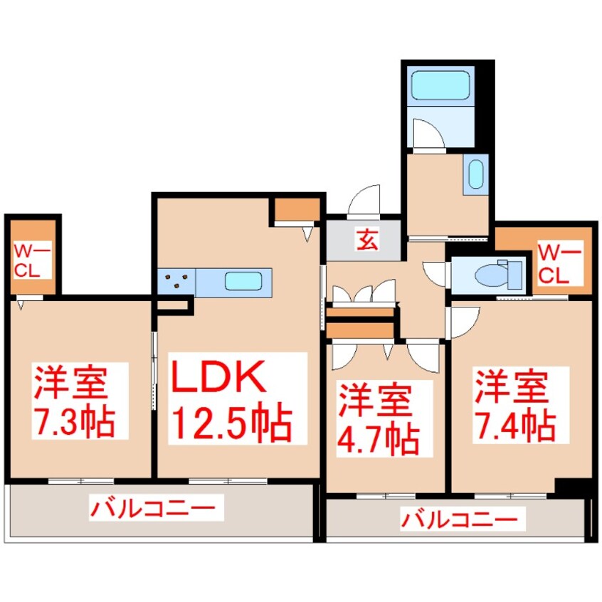 間取図 シャーメゾン大龍Ａ棟