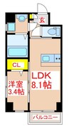 ＳＡＴ．ＢＬＤ．呉服 1LDKの間取り