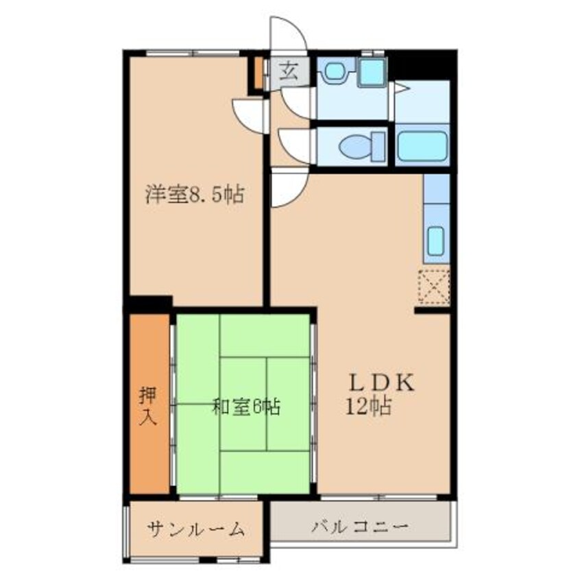 間取図 ウエストヒルズ西原台　Ａ棟