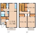 リースランド西原　Ｂ棟の間取図