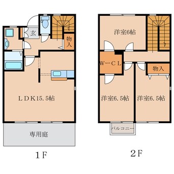 間取図 パークアベニュー西原　Ｂ棟