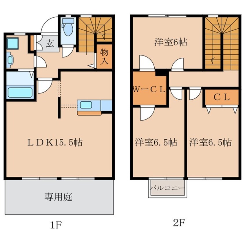 間取図 パークアベニュー西原　Ｂ棟