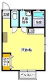 イエローハイツ 1Rの間取り