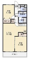 コンフォート萩Ｍ 2LDKの間取り