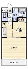 マンションゆず 1LDKの間取り