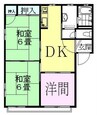 シルキーハイツ 3DKの間取り