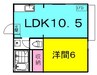 めぞん悠 1LDKの間取り