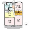 エクセレント大覚寺 3DKの間取り