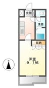 カーサフェリーチェ 1Kの間取り