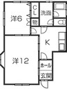 クレシェンテⅡ 2DKの間取り