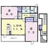 アイリス 2LDKの間取り