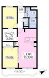 マ・メゾン 2LDK+Sの間取り