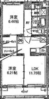 ラ・ルーチェ 2LDKの間取り