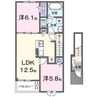 レジデンス・ヤギⅣＡ 2LDKの間取り
