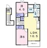 フェアージュＢ 2LDKの間取り