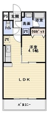 マーヴェラスパレス 1LDKの間取り