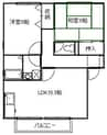 ブランシュールII　B 2LDKの間取り