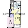 アンシャンテ細江 1LDKの間取り