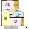 グリース　A 2DKの間取り
