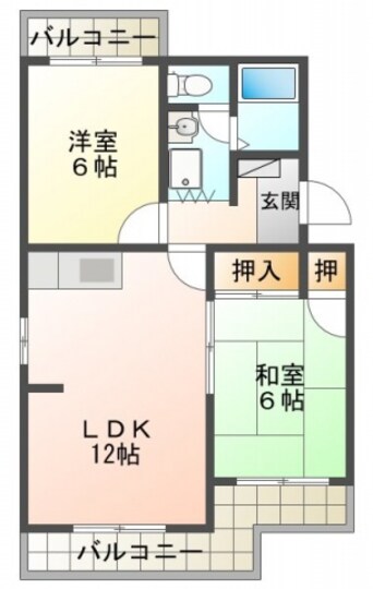 間取図 アンソレイエ三ヶ名