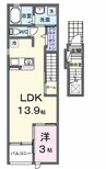 レユニオン 1LDKの間取り
