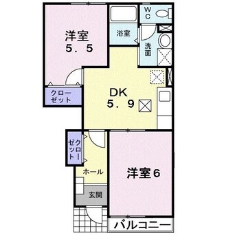 間取図 サンローズＢ