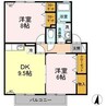 サニーコート清水 2DKの間取り