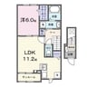 コンフォート 1LDKの間取り